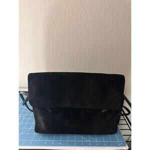 Vintage Hillard & Hanson Suede Leather Handbag Mervyn's Brand 90s Y2K Minimalist